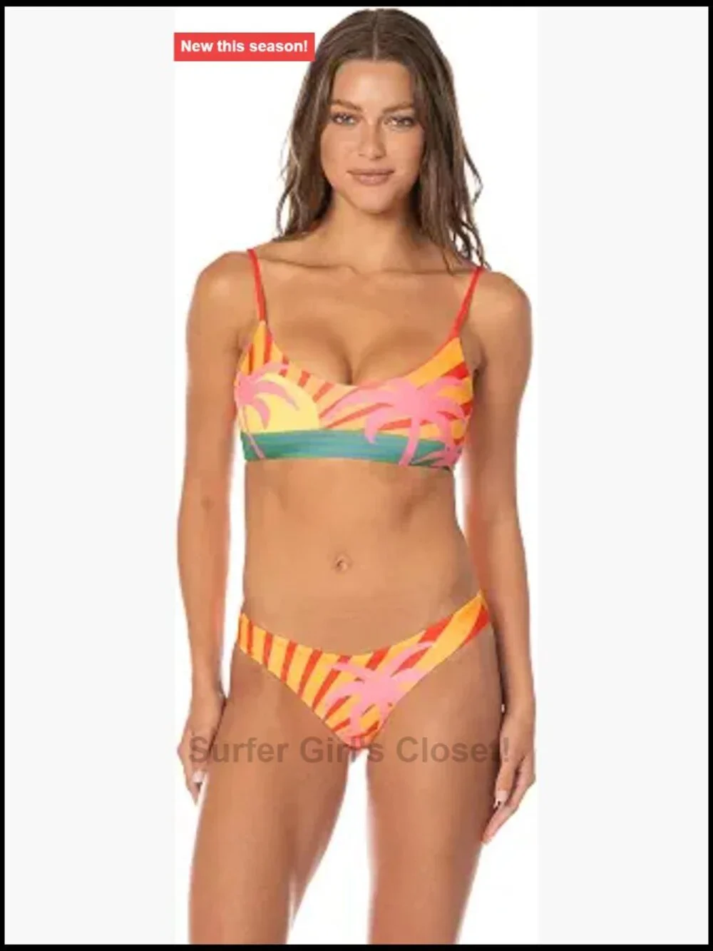 Reversible Bikini Top with Adjustable Straps and Removable Cups